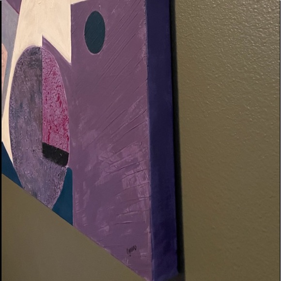 “Square Everywhere” One of a kind Oil Painting - Picture 7 of 9